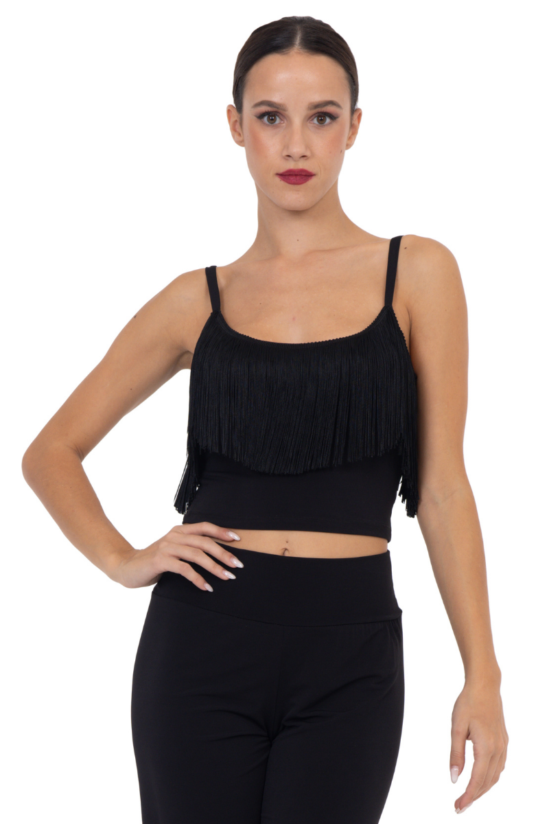 Crop Top With Fringe layer | Tango Tops For Women – conDiva
