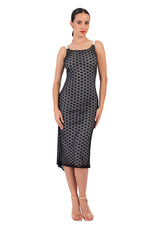 Load image into Gallery viewer, Black Lace Fishtail Tango Dress