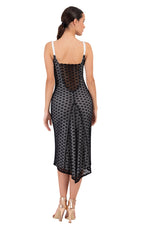 Load image into Gallery viewer, Black Lace Fishtail Tango Dress