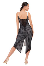 Load image into Gallery viewer, Black Lace Fishtail Tango Dress