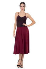Load image into Gallery viewer, Black Lamé Fit & Flare Tango Dress With Spaghetti Straps