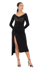 Load image into Gallery viewer, Wrap Tango Midi Skirt With High Slit

