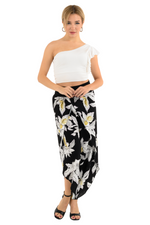 Load image into Gallery viewer, Black Floral Print Wrap Tango Pants