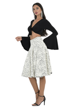 Load image into Gallery viewer, Front Tie Long Bell Sleeve Dance Top