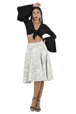 Load image into Gallery viewer, Front Tie Long Bell Sleeve Dance Top