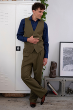 Load image into Gallery viewer, Blue Discreet Print Men's Cotton Shirt