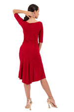 Load image into Gallery viewer, Bodycon Dance Dress With Front Ruffles And Gatherings