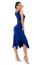 Load image into Gallery viewer, Bodycon Midi Dance Skirt With Side Ruffles