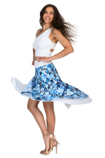Load image into Gallery viewer, Botanic Breeze Two-layer Satin Dance Skirt