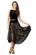Load image into Gallery viewer, Bronze Two-layer Dance Skirt