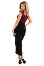 Load image into Gallery viewer, Burgundy Floral Lace Crop Top