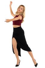 Load image into Gallery viewer, Burgundy Floral Lace Crop Top