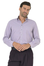 Load image into Gallery viewer, Burgundy Gingham Cotton Men's Shirt