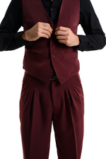 Load image into Gallery viewer, Burgundy Striped Men's Tango Vest