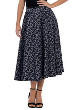 Load image into Gallery viewer, Ciel Blue Animal Print A-Line Swing Skirt