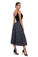 Load image into Gallery viewer, Ciel Blue Animal Print A-Line Swing Skirt
