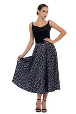 Load image into Gallery viewer, Ciel Blue Animal Print A-Line Swing Skirt