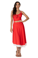 Load image into Gallery viewer, Confetti Crop Top With Adjustable Front Knot