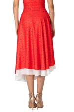 Load image into Gallery viewer, Red Confetti Two-layer Georgette Skirt