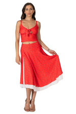 Load image into Gallery viewer, Confetti Crop Top With Adjustable Front Knot