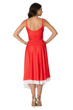 Load image into Gallery viewer, Red Confetti Two-layer Georgette Skirt