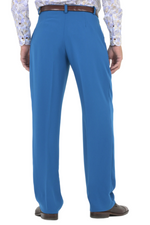 Load image into Gallery viewer, Crepe Petrol Blue Tango Pants With Two Pleats