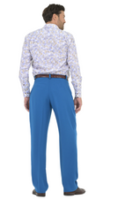 Load image into Gallery viewer, Crepe Petrol Blue Tango Pants With Two Pleats