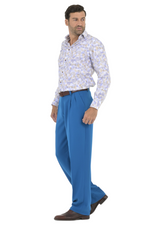 Load image into Gallery viewer, Crepe Petrol Blue Tango Pants With Two Pleats
