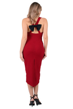 Load image into Gallery viewer, Crisscross Back Tango Dress With Decorative Bow