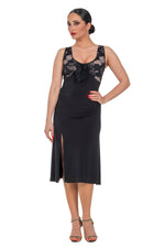 Load image into Gallery viewer, Crisscross Tango Dress with Lace Bust & Back Movement
