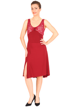 Load image into Gallery viewer, Crisscross Tango Dress with Lace & Back Draping