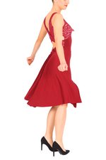 Load image into Gallery viewer, Crisscross Tango Dress with Lace & Back Draping