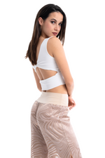 Load image into Gallery viewer, Crop Top with Cutout Twist Back