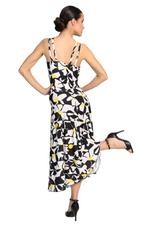 Load image into Gallery viewer, Daisy Print Crisscross Keyhole Tango Dress