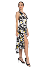 Load image into Gallery viewer, Daisy Print Halter Neck Tango Dress
