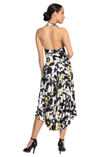 Load image into Gallery viewer, Daisy Print Halter Neck Tango Dress