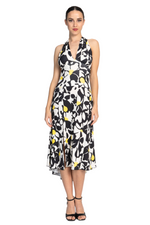 Load image into Gallery viewer, Daisy Print Halter Neck Tango Dress
