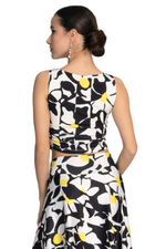 Load image into Gallery viewer, Daisy Print Side Gathered Crop Top