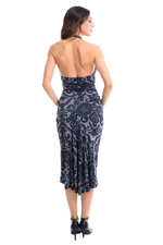 Load image into Gallery viewer, Damask Print Tango Skirt With Center Back Slit
