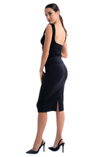 Load image into Gallery viewer, Black Dance Top With Thick Straps & Jewels