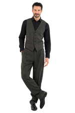 Load image into Gallery viewer, Dark Grey Marble Print Men's Tango Outfit