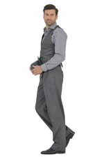 Load image into Gallery viewer, Dark Grey Tango Vest With Grey Marble Print Satin Back