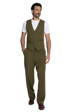Load image into Gallery viewer, Dark Olive Tango Pants With Front Pleat