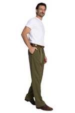 Load image into Gallery viewer, Dark Olive Tango Pants With Front Pleat