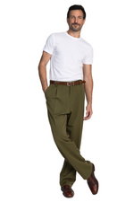 Load image into Gallery viewer, Dark Olive Tango Pants With Front Pleat