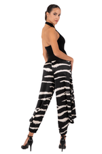 Load image into Gallery viewer, Dark Zebra Print Satin Harem Style Pants