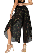 Load image into Gallery viewer, Floral Embroidered Asymmetric Cropped Tango Pants
