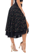 Load image into Gallery viewer, Delicate Floral Embroidered Georgette Two-layer Skirt