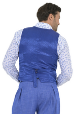 Load image into Gallery viewer, Denim Blue Tango Vest With Paisley Print Satin Back