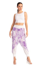Load image into Gallery viewer, Double Layer Lilac Abstract Print Tango Pants
